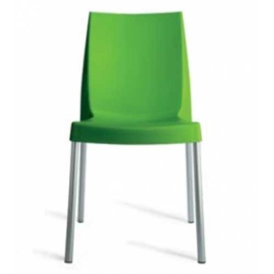 BOULEVARD - sedia Impilabile in polipropilene con gambe in alluminio GRAND SOLEIL per bar, ristorante, hotel