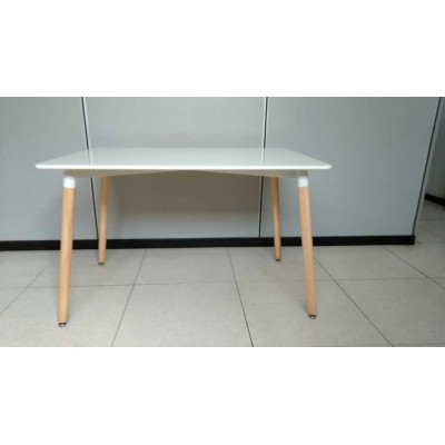 Wood P - Tavolo Eames a 4 gambe in faggio piano in MDF bianco casa albergo ristorante