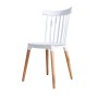 Retro - Sedia polipropilene gambe in legno impilabile casa catering ristorante albergo