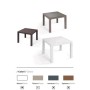 Ares - Tavolo singolo 70x70xH74cm polipropilene da esterno giardino bar ristorante certificato per uso locali