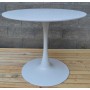 TULIPANO - TAVOLO BASE E GAMBA IN METALLO TOP IN MDF BIANCO LACCATO