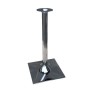 Saturno Q 72 - Base quadrata in acciaio cromato altezza 72cm bar, ristorante, pub, albergo
