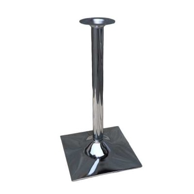 Saturno Q 72 - Base quadrata in acciaio cromato altezza 72cm bar, ristorante, pub, albergo