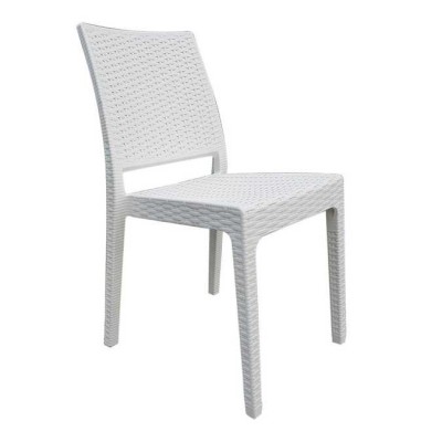BISTROT -  POLTRONA  IN POLIPROPILENE SIMIL RATTAN IMPILABILE DA ESTERNO PER   HOTEL GRAND SOLEIL