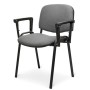 Ufficio Iso Sky 2-SEDIA UFFICIO CON BRACCIOLI IMPILABILE VISITATORE ECOPELLE STANDARD O CERTIFICATO IGNIFUGO 1IM