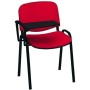 Ufficio Iso Sky 2-SEDIA UFFICIO CON BRACCIOLI IMPILABILE VISITATORE ECOPELLE STANDARD O CERTIFICATO IGNIFUGO 1IM