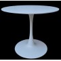 TULIP - TAVOLO BASE E GAMBA IN FUSIONE IN METALLO TOP IN MDF LACCATO LUCIDO BORDO A BECCO D'OCA replica design Eero Saarinen