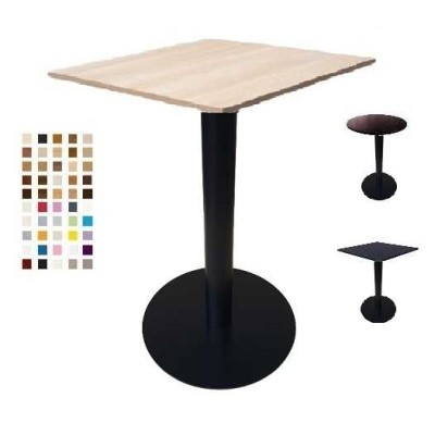MARTE PR - TAVOLO CON GAMBA CENTRALE IN FERRO (GHISA) E TOP IN LEGNO (NOBILITATO MELAMINICO)
