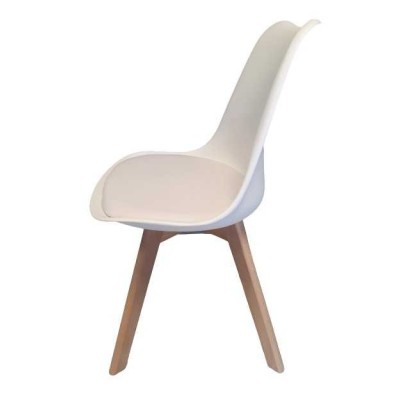 Natural Z - Sedia stile scandinavo in Faggio e Polipropilene per bar,ristorante,piscina,hotel