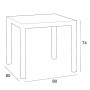 DALLAS - Tavolo rattan 80x80 polipropilene (BICA ITALY) bar ristorante pizzeria pub catering