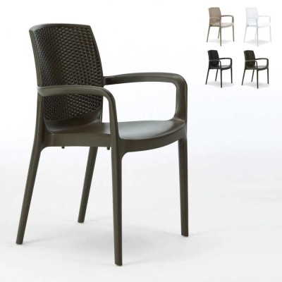 Boheme - Poltrone Grand Soleil Impilabili simil rattan bar ristorante hotel
