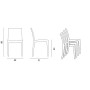 BOHEME - SEDIA IN POLIPROPILENE SIMIL RATTAN IMPILABILE DA ESTERNO PER BAR, RISTORANTE, PISCINA, HOTEL GRAND SOLEIL