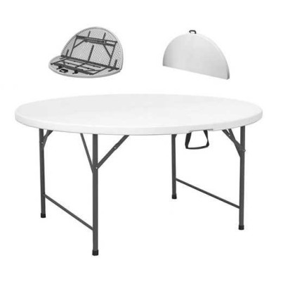 Eventi R - Tavolo contract rotondo diam.150cm, 180cm pieghevole per catering, feste, banchetti, eventi