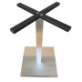 SPARK - base in metallo spazzolato moderna per piani tavolo rotondo o quadrato bar, ristorante, albergo