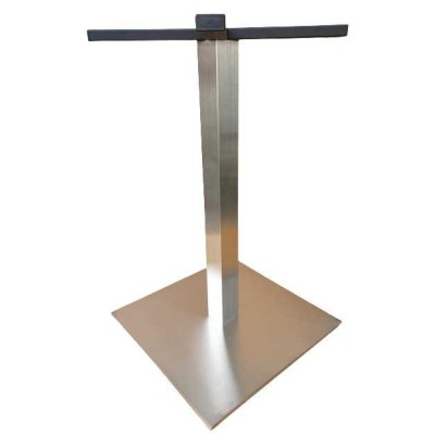 SPARK - base in metallo spazzolato moderna per piani tavolo rotondo o quadrato bar, ristorante, albergo