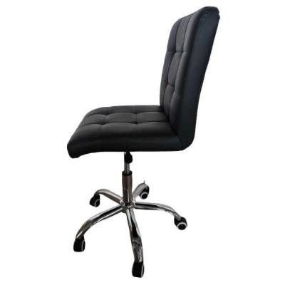 DEALER 533 - Sgabello sedia con ruote girevole alzabile ecopelle nera sale gioco poker estetista manicure tatuatori uffici
