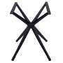 VEGA - base in polipropilene nera moderna design 4 gambe a croce robusta e leggera per piani tavolo rotondo o quadrato