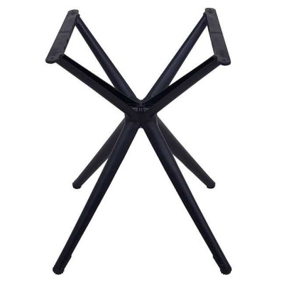 VEGA - base in polipropilene nera moderna design 4 gambe a croce robusta e leggera per piani tavolo rotondo o quadrato