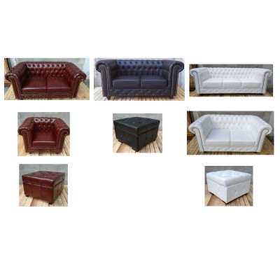 Chester FINE SERIE - Pouf, Divano, o poltrona Chesterfield PRONTA CONSEGNA