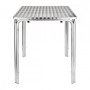 Q60-4G - TAVOLO IN ALLUMINIO QUADRATO A QUATTRO GAMBE PER BAR, RISTORANTE, PISCINA, HOTEL, ALBERGO