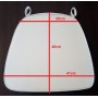 CUSCINO TIFFANY - cuscino BIANCO in tessuto sintetico sfoderabile per sedia TIFFANY, CHIAVARINA, NAPOLEON