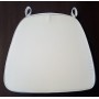 CUSCINO TIFFANY - cuscino BIANCO in tessuto sintetico sfoderabile per sedia TIFFANY, CHIAVARINA, NAPOLEON