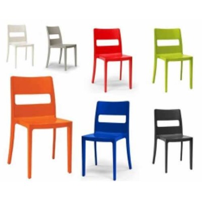 SAI - SEDIA ERGONOMICA IN POLIPROPILENE IMPILABILE DA ESTERNO PER BAR, RISTORANTE, PISCINA, HOTEL SCAB DESIGN