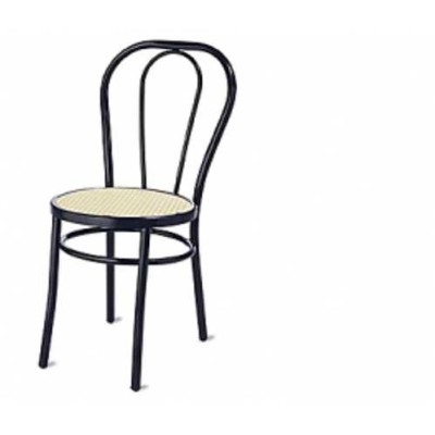 Vienna - Sedia thonet non impilabile metallo, finta paglia, plastica, legno o imbottita in ecopelle per bar, ristorante, hotel