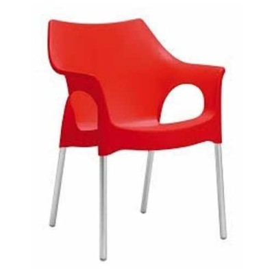 OLA - Sedia (poltrona) Impilabile in polipropilene con gambe in alluminio SCAB DESIGN per bar, ristorante, hotel