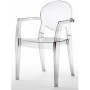 IGLOO CHAIR - Sedia con braccioli contract Impilabile in Policarbonato da esterno ed interno bar,ristorante,hotel SCAB DESIGN