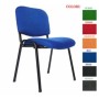 UFFICIO ISO - SEDIA UFFICIO IMPILABILE VISITATORE IN TESSUTO STANDARD O CERTIFICATO IGNIFUGO 1IM VARI COLORI
