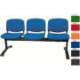 UFFICIO ISO-P - PANCA UFFICIO 2,3,4,5 POSTI PER VISITATORE IN TESSUTO VARI COLORI