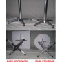R60-P - TAVOLO IN ALLUMINIO TONDO diam.60cm,TOP PIEGHEVOLE CON GAMBA CENTRALE A 4 PIEDI PER BAR, RISTORANTE, PISCINA, HOTEL