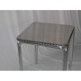 Q60-4G - TAVOLO IN ALLUMINIO QUADRATO A QUATTRO GAMBE PER BAR, RISTORANTE, PISCINA, HOTEL, ALBERGO