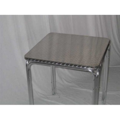 Q60-4G - TAVOLO IN ALLUMINIO QUADRATO A QUATTRO GAMBE PER BAR, RISTORANTE, PISCINA, HOTEL, ALBERGO