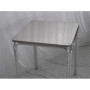 Q60-4G - TAVOLO IN ALLUMINIO QUADRATO A QUATTRO GAMBE PER BAR, RISTORANTE, PISCINA, HOTEL, ALBERGO