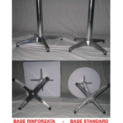 Q70 - TAVOLO IN ALLUMINIO QUADRATO CON GAMBA CENTRALE A 4 PIEDI TOP 70X70CM PER BAR, RISTORANTE, PISCINA, HOTEL, ALBERGO