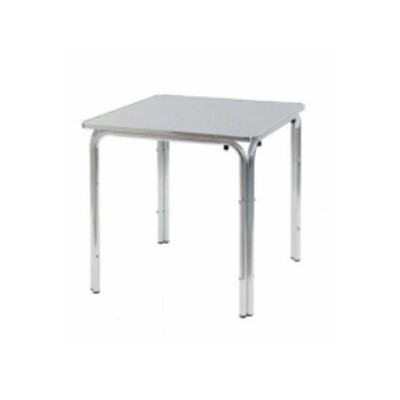 Q70-4G - TAVOLO IN ALLUMINIO QUADRATO 70x70cm A QUATTRO GAMBE PER BAR, RISTORANTE, PISCINA, HOTEL, ALBERGO