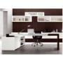 MATRIX - Scrivania contract office direzionale in legno nobilitato melaminico per ufficio, studio, hotel, albergo