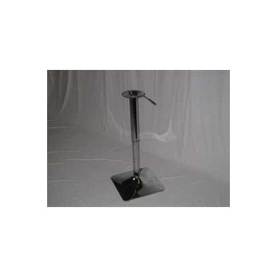 Saturno Q 81-107cm - Base quadrata in acciaio cromato, altezza regolabile 81-107cm bar, ristorante, pub, albergo