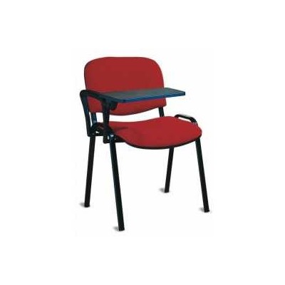 UFFICIO ISO-T - SEDIA UFFICIO CON TAVOLETTA PER VISITATORE IN TESSUTO STANDARD O CERTIFICATO IGNIFUGO VARI COLORI